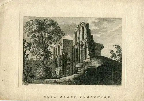 Roch Abbey , Yorkshire Gravierkunst IN / Auf / Im 1786 Bei Godfrey