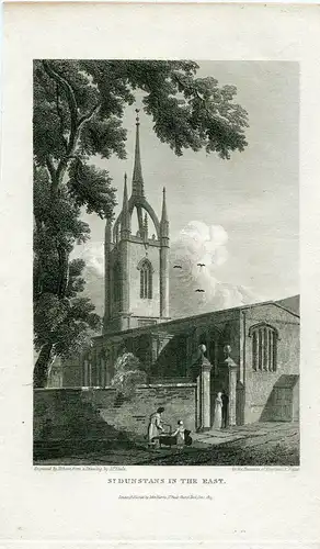 St.Dunstans IN The East Grabdo / Auf / Im 1815 Bei Hobson De Ein Muster J. P.