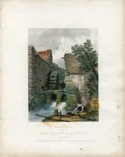 Water Mill, Estmorland, Gravierkunst Bei a. H.Payne De Ein Muster G.Cattermole