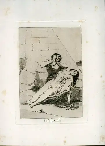 Tantalo, Gravierkunst Nr 9 Original De Goya 5ª Ausgabe (1881-1886)