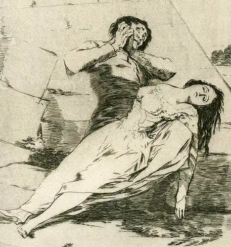 Tantalo, Gravierkunst Nr 9 Original De Goya 5ª Ausgabe (1881-1886)