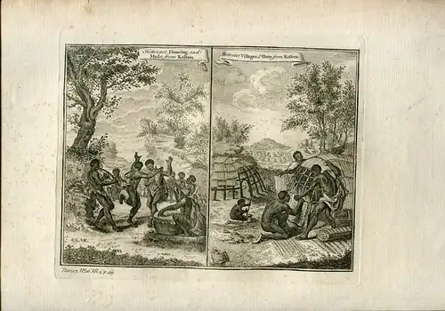 Hottentots Dancing Und Villages Hunts ,Gravierkunst 1757
