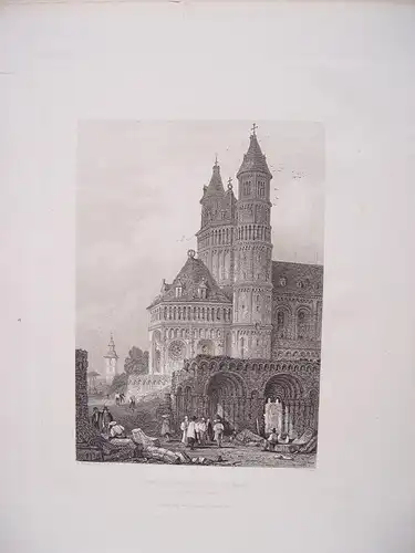 Alemania.« The Cathedral Of Worms » . Aufgezeichnet von William Wallis (1796