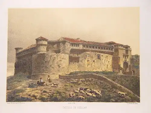España.segovia.« Castillo De Cuellar » Drew Parcerisa. Litografió S.Ysla.y Lab