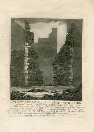 « Auf Front View Of The Watch Tower » Roadster Nahe Ludgate Hill 1792. Aufnahme