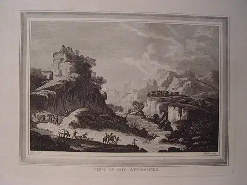 Italia.« View Of The Appenines » Disegno Metz. Incisione Heath (Gravur)