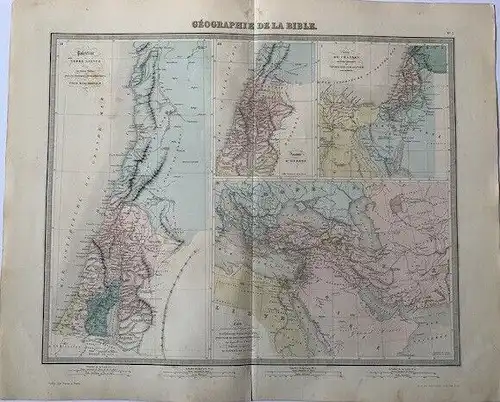 Géographie De La Bible Gravierkunst Bei Lemercier IN / Auf / Im 1874