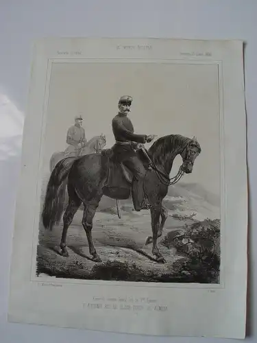 « Exmo. Sr.d. Antonio Ros De Olano Graf Almina » 1860 Lithographie Bei E. Varel