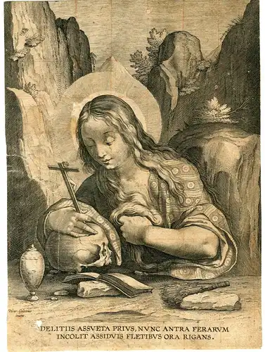Hendrick Goltzius. Maria Magdalena Gravierkunst Von Jh Xvii-Xviii