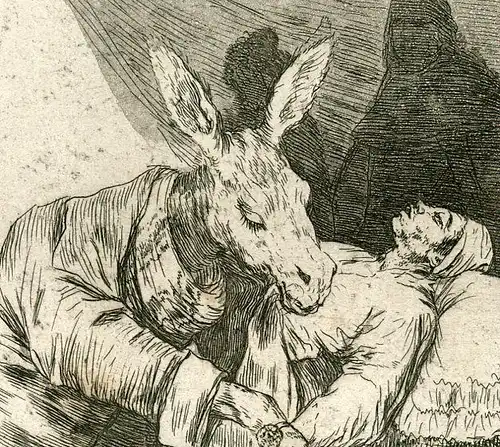 Que Mal Morirá, Gravierkunst Nr 40 Original De Goya 5ª Ausgabe (1881-1886)