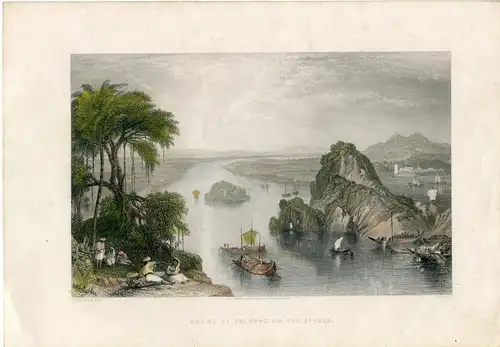 « Scene At Colgong On The Ganges » Gravierkunst Bei E.Goodall Auf Werk De J M W