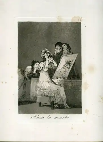 Bis La Muerte, Gravierkunst Nr 55 Original De Goya 5ª Ausgabe (1881-1886)