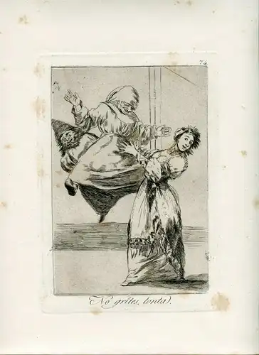 Tod- Albern, Gravierkunst Nr 74 Original De Goya 5ª Ausgabe (1881-1886)