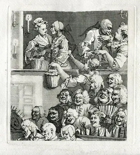 The Chorus Of Singers Und The Laughing Audience Gravierkunst 1790 W.Hogarth