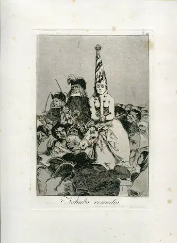 Nicht da Waren Heilmittel, Gravierkunst Nº24 Original De Goya 5ª Ausgabe (