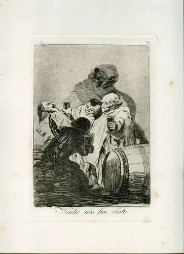 Niemanden NOS Ha Gesehn, Gravierkunst Nr 79 Original De Goya 5ª Ausgabe (