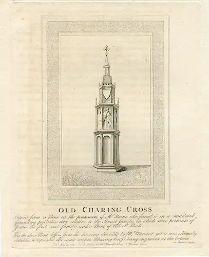 The Old Charing Cross Gravierkunst IN / Auf / Im 1782 Bei N.Smith