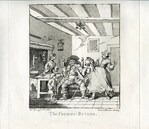 The Farmer Retourn Gravierkunst Bei James Basire, Drew William Hogarth, 1762