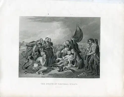 The Death Of The General Wolfe. Gravierkunst. Jahrhundert