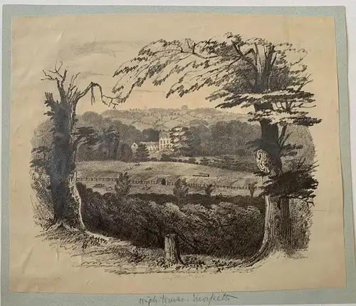 Inglaterra. High House, Morpeth. Northumberland. Zeichnung Datiert 1863