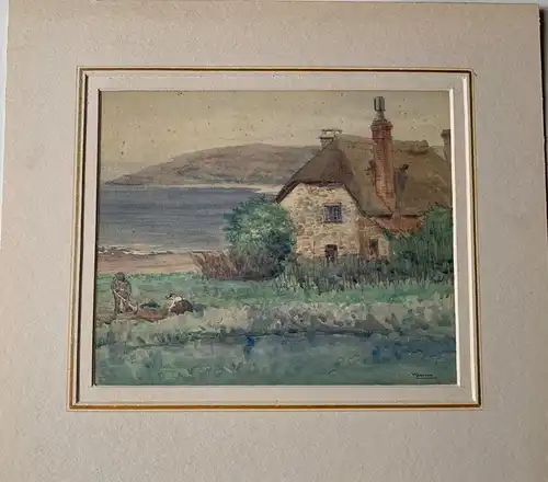 William L.Britton Maler Englisch Von Jh Xix-Xx. 'Landhaus' . Unterzeichnet