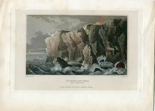 Flamborough Head And Lighthouse Gravierkunst Bei J.Rogers De Ein Muster De N.