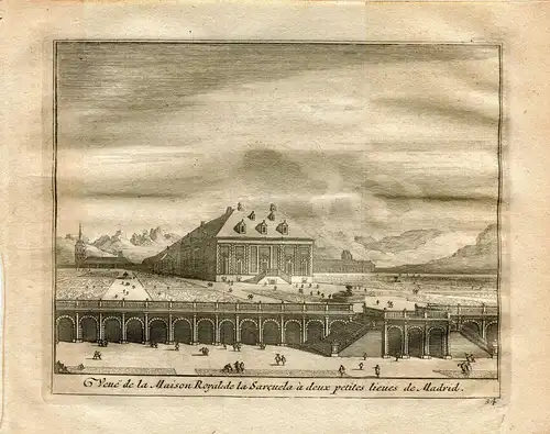 Madrid. Blick von Der Königshaus Zarzuela. Gravierkunst Bei Vander Aa. 1715