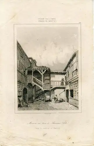Francia. Maison IN / Auf / Im Bois Auf Amiens. Gravierkunst Bei Lemaitre, 1845