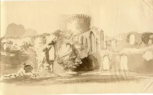 Escocia. Borthwick Castle. Aquarell Von Castillo De Worthwick, . Jahrhundert