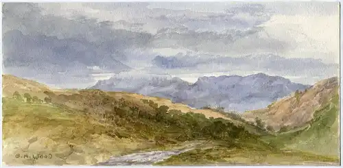 Paisaje. Aquarell Englische Von Jh Xix-Xx