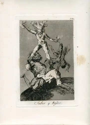 Gravierkunst Goya (Etching) . Caprice Nr 56. 5ª Ausgabe 1881- 1886