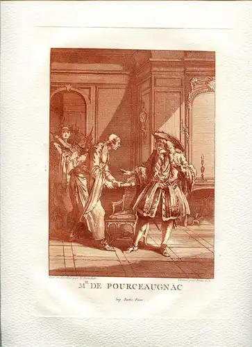 Mr. De Pourcelaugnac Gravierkunst Bei Lau De Ein Muster De Francois Boucher