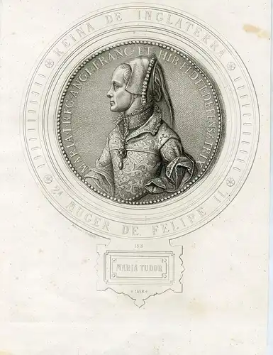 Maria Tudor. Gravierkunst Lithographische Bei Pujadas/Masson, 1880