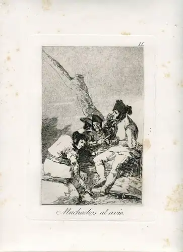 Gravierkunst Goya (Etching) . Caprice Nr 11. 5ª Ausgabe 1881- 1886
