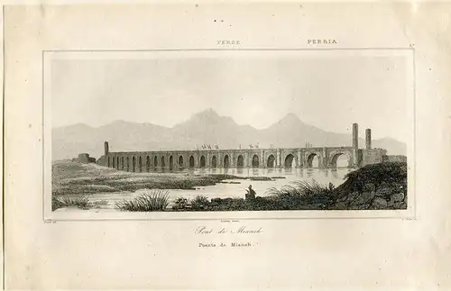 Persia. Pont De Mianch. Gravierkunst Bei S.Cholet Ein Muster Preaux IN 1875