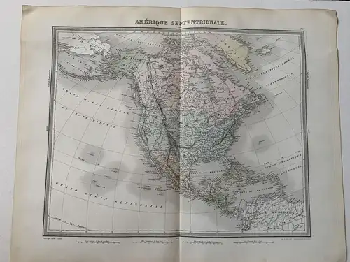 Map Amérique Septentrionale. Gravierkunst Bei Auf Tardieu Corregido A.Vuillemin