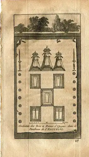 Madrid. Der Escorial. Grabmäler De Die Könige Und Queens España. Vander Aa. 1715