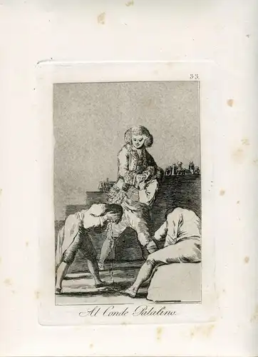 Gravierkunst Goya (Etching) . Caprice Nr 33. 5ª Ausgabe 1881- 1886