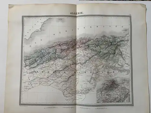 Map Algerie. Gravierkunst Bei Auf Tardieu Revidiert Und Corregido A.Vuillemin