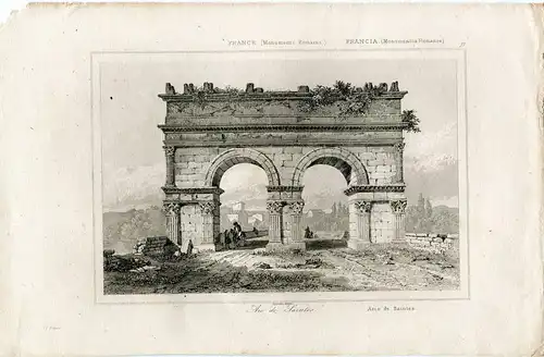 Frankreich: Arc De Saintes Gravierkunst Bei Agustin Francoise Lemaitre