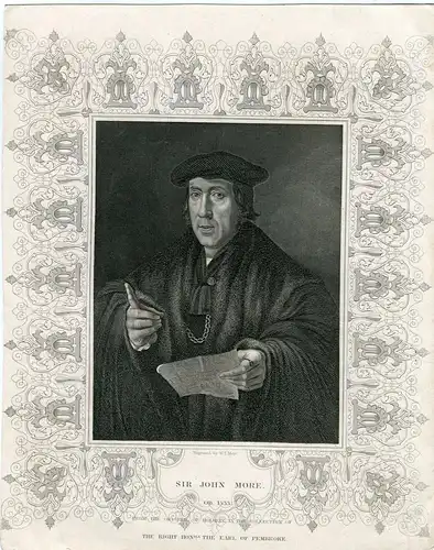 Sir John More Gravierkunst Bei W. T. Mote De Einer Baustelle De Holbein