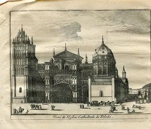 Toledo. Blick von Der Kirche Catedral. Gravierkunst Bei Vander Aa. 1715