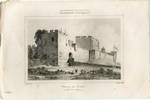 Inglaterra. Castillo De Carlisle Gravierkunst Bei Lemaitre, Gemustert Gaucherel