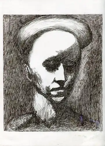 Muster Kopie Lenkstock De George Rouault. Self Portrait With Cap