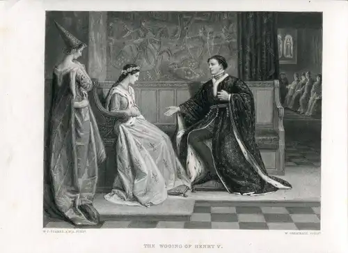 The Wooing Of Henry V Gravierkunst Bei W.Greatbach De Ein Werk De W. F.Yeames