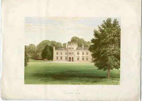 England Colwich. Wolseley Hall (Landsitz House) Lithographie