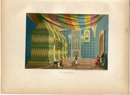 1861. Tomb Of King David. Lithographie Koloriert