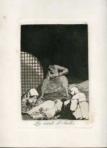 Die Rinde Der Traum, Gravierkunst Nr 34 Original De Goya 5ª Ausgabe (1881-1886)