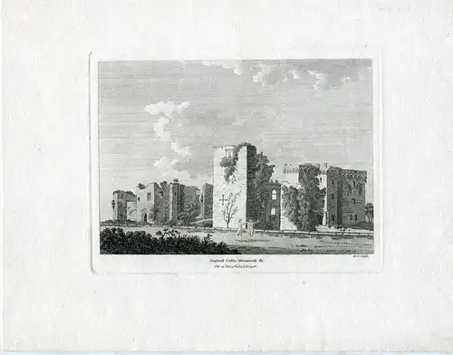 Ragland Castle, Monmouth Sh.grabado Bei D.L.Bearbeitet IN / Auf / Im 1784 Bei S.