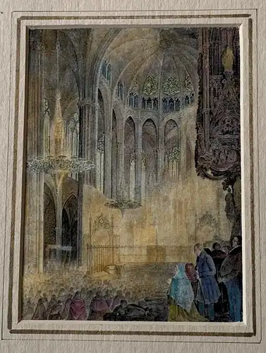 Unterhemd von Der Dom De Barcelona - Lithographie Antik